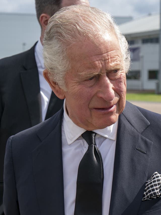 King Charles III arriving at RAF Northolt in London as he and the Queen travel from Balmoral to London following the death of Queen Elizabeth II on Thursday. Picture date: Friday September 9, 2022.