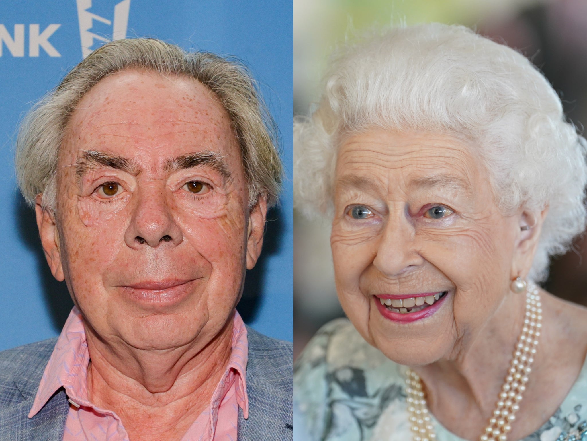 <p>Andrew Lloyd Webber and Queen Elizabeth II</p>