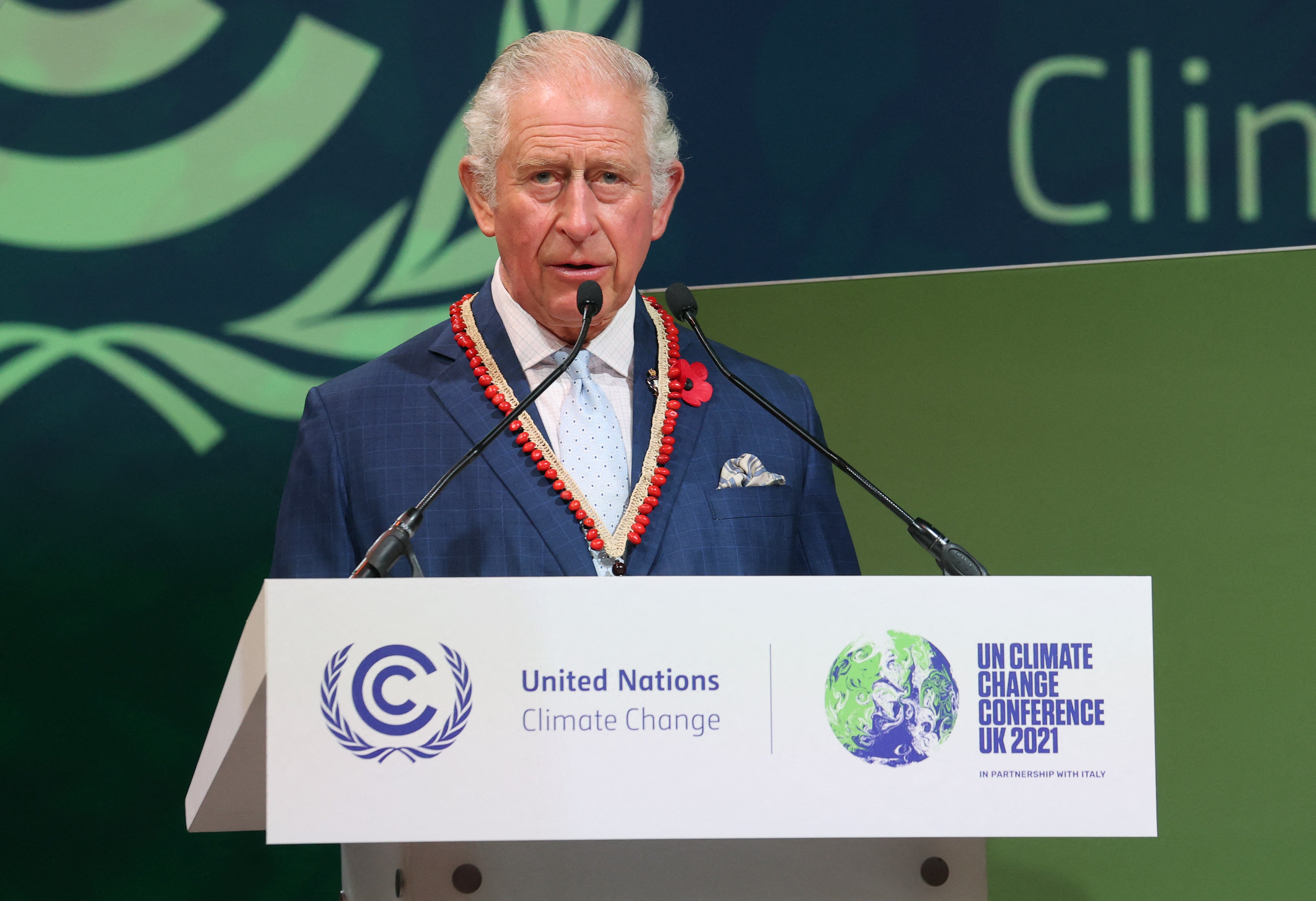 The Prince of Wales, as was, speaks at Cop26 in Glasgow