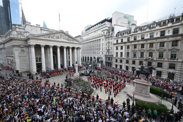 The Proclamation of Accession of King Charles III is read out at the Royal Exchange in the City of London (Leon Neal/PA)