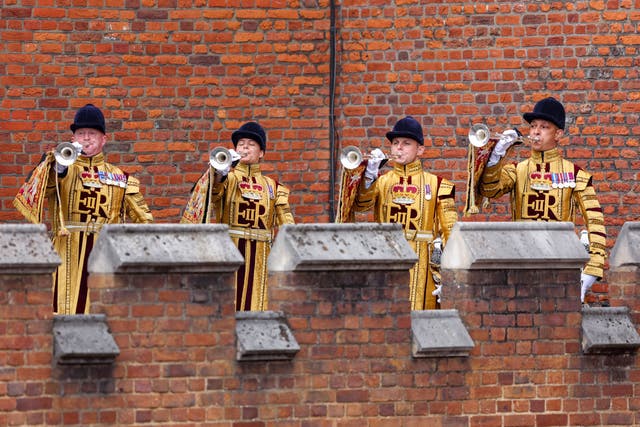 State Trumpeters from the Band of the Household Cavalry (Richard Heathcote/PA)