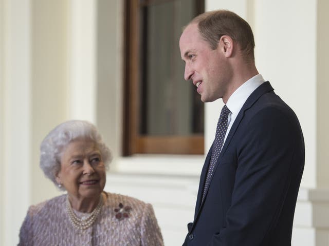 <p>Queen Elizabeth II and William together in 2017 </p>