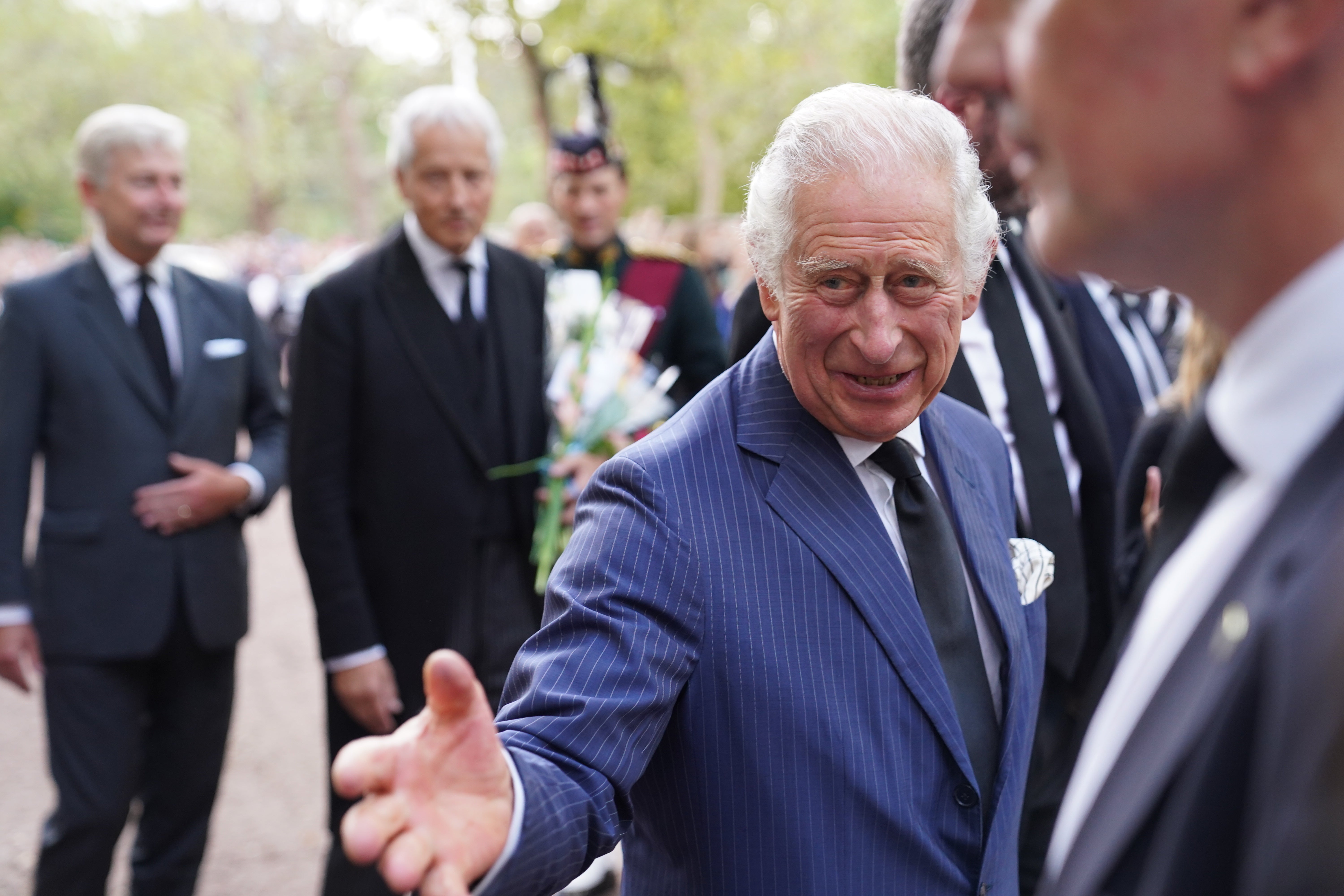 King Charles III greets members of the public (James Manning/PA)