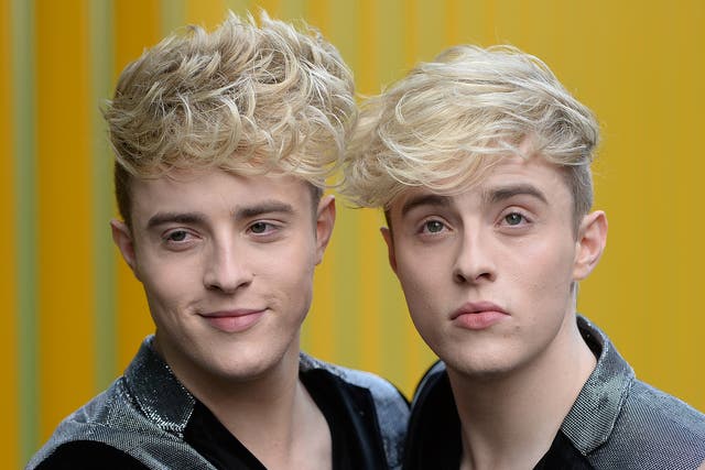 <p>John and Edward Grimes, jointly known as Jedward</p>