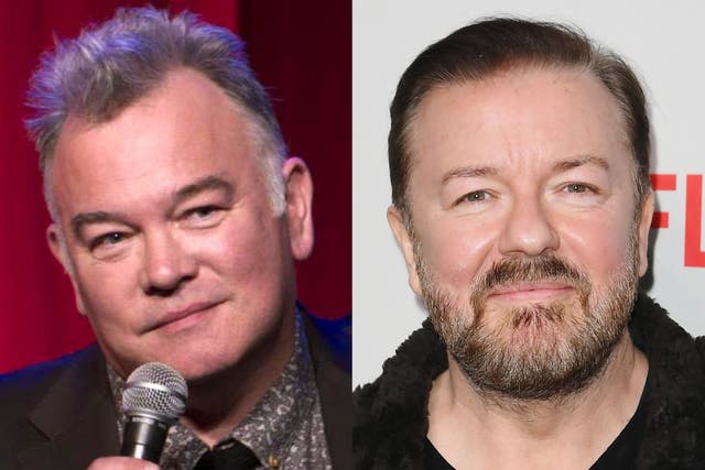 <p>Stewart Lee and Ricky Gervais</p>
