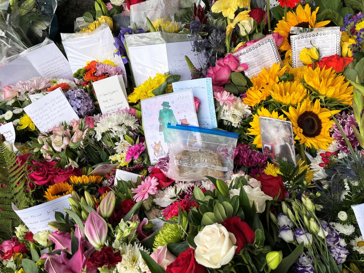 Scores of sunflowers left to honour the ‘joy and happiness’ Queen ...