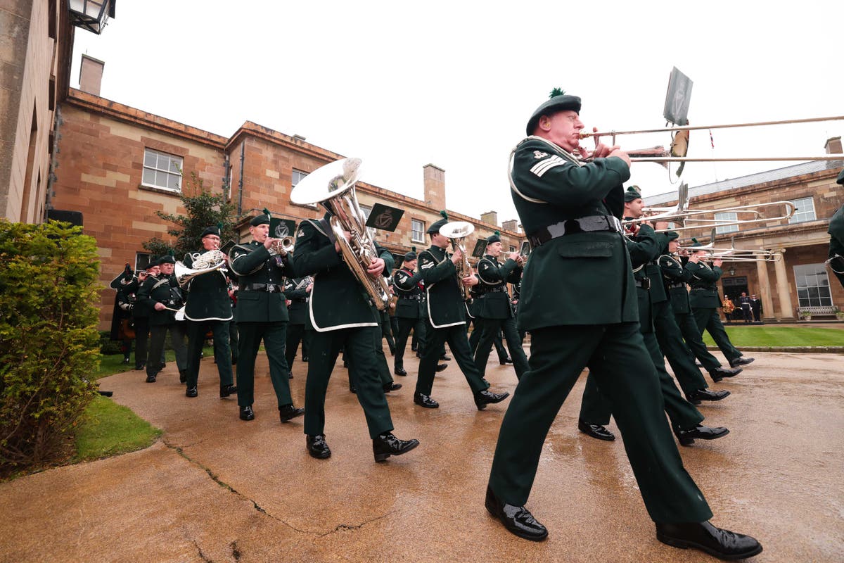 Pageantry and procession in the rain in Hillsborough