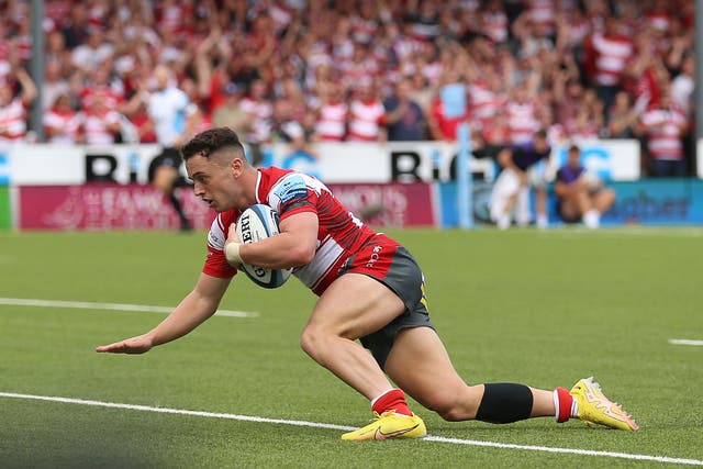 Charlie Chapman scored Gloucester’s second try in their comeback win over Wasps (Nigel French/PA)