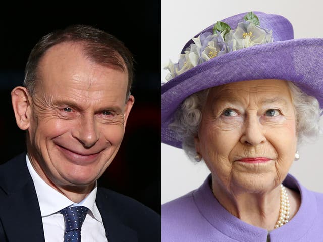 <p>Andrew Marr and The Queen</p>