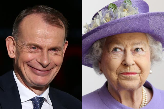<p>Andrew Marr and The Queen</p>
