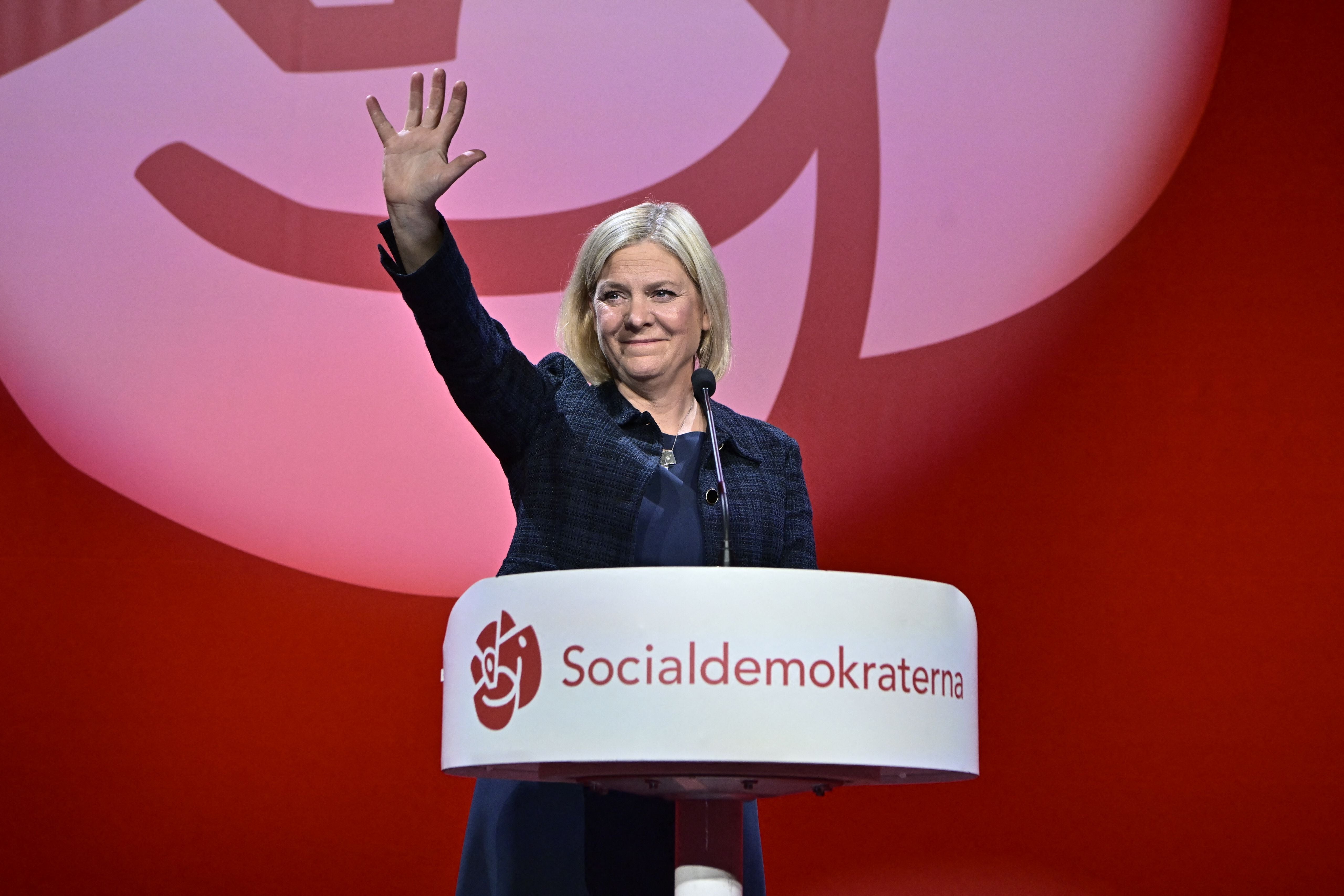 Prime minister Magdalena Andersson, the leader of the Social Democrats, has yet to resign.