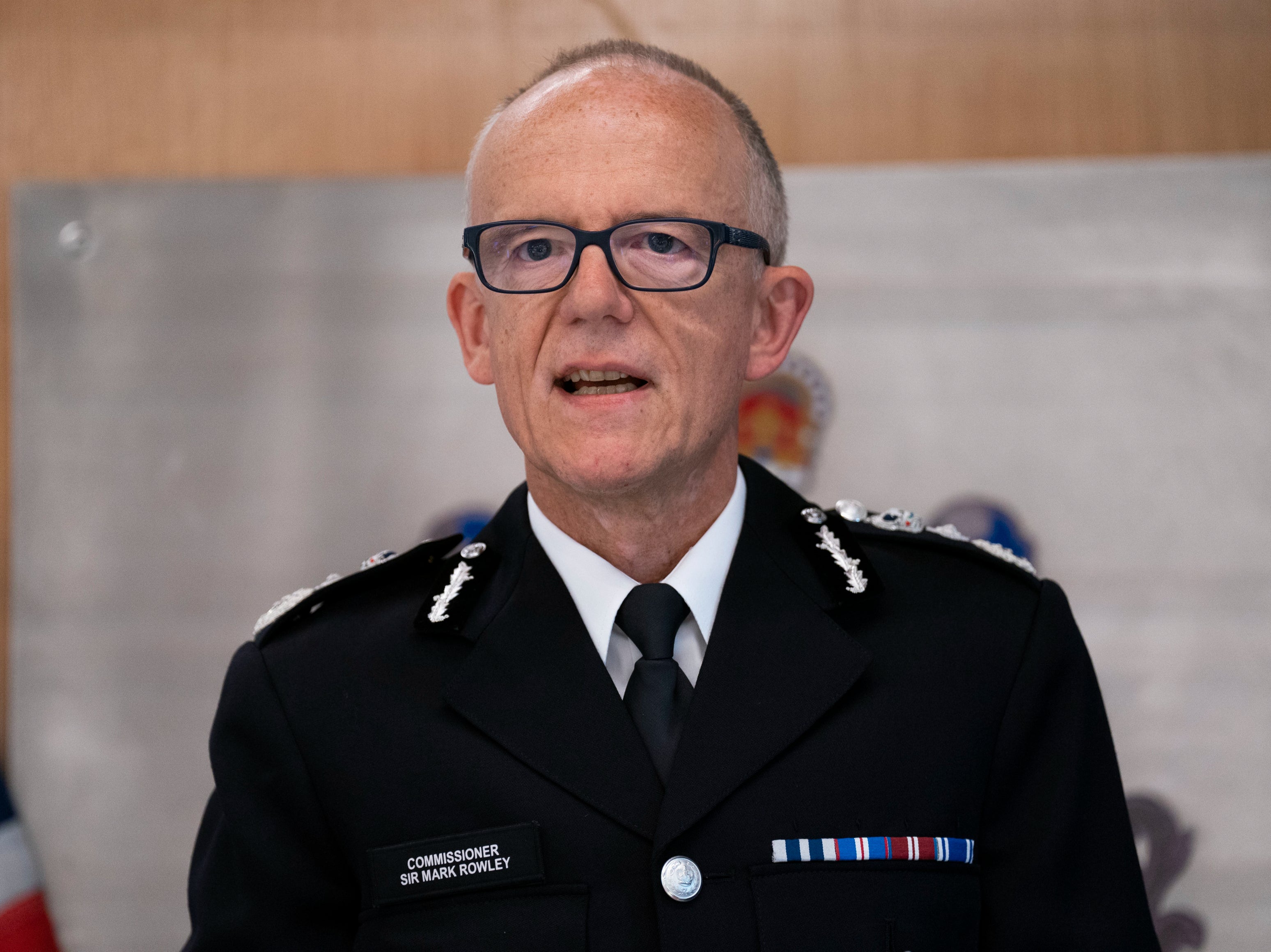 Sir Mark Rowley takes the oath at New Scotland Yard in central London, where he starts his first day as Metropolitan Police Commissioner on 12 September