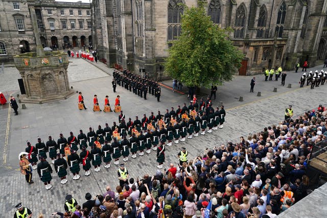 An Accession Proclamation Ceremony at Mercat Cross, Edinburgh, publicly proclaiming King Charles III as the new monarch (Jane Barlow/PA)