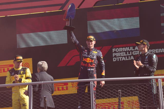 Max Verstappen won the Italian Grand Prix on Sunday (Antonio Calanni/AP)