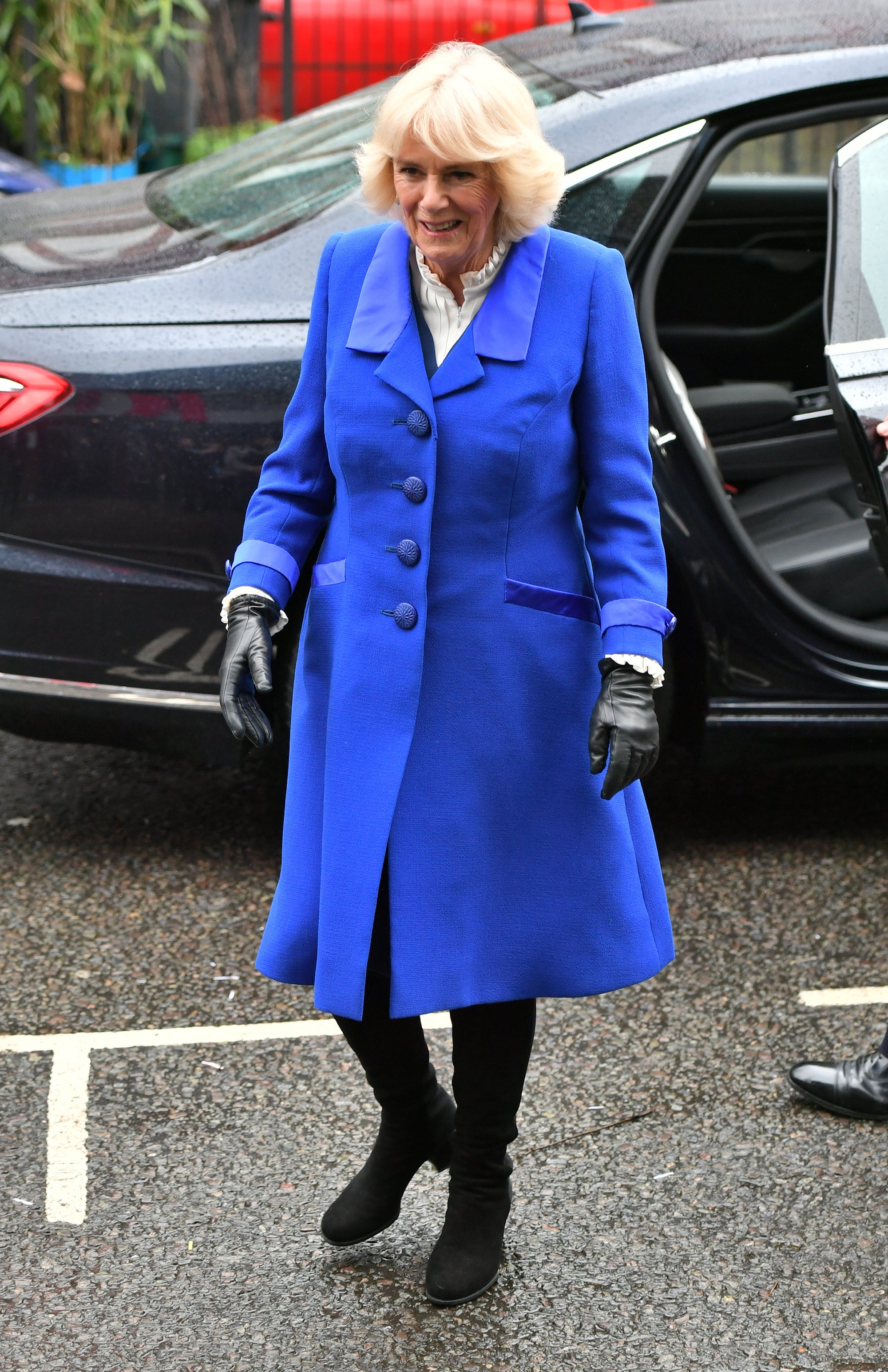 The Duchess of Cornwall arrives for a tour of the Kiln Theatre in 2020 (Dominic Lipinski/PA)