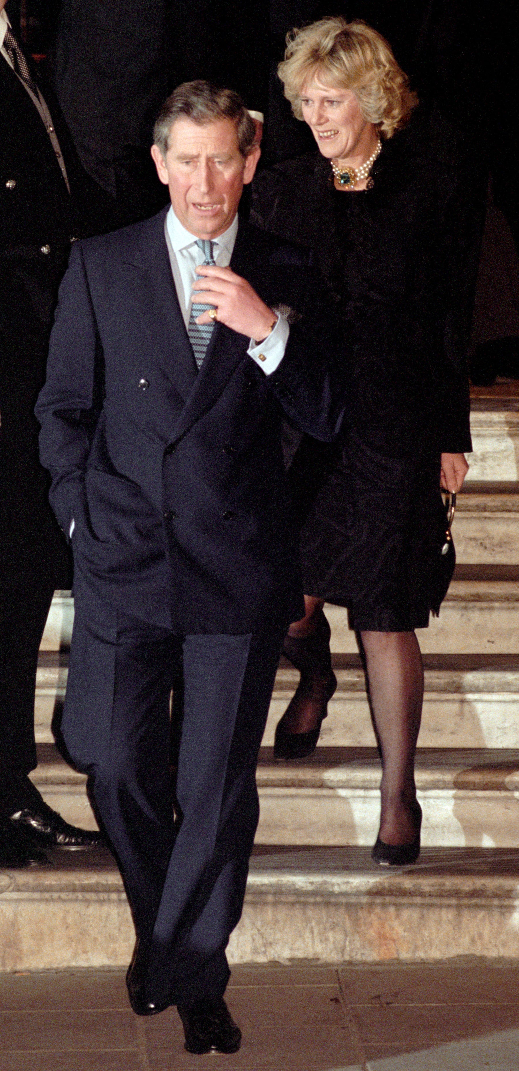 The Prince of Wales and Camilla Parker Bowles step out in public together for the first time in 1999 (John Stillwell/PA)
