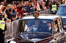 Queen death – live: King Charles in Edinburgh for royal coffin procession