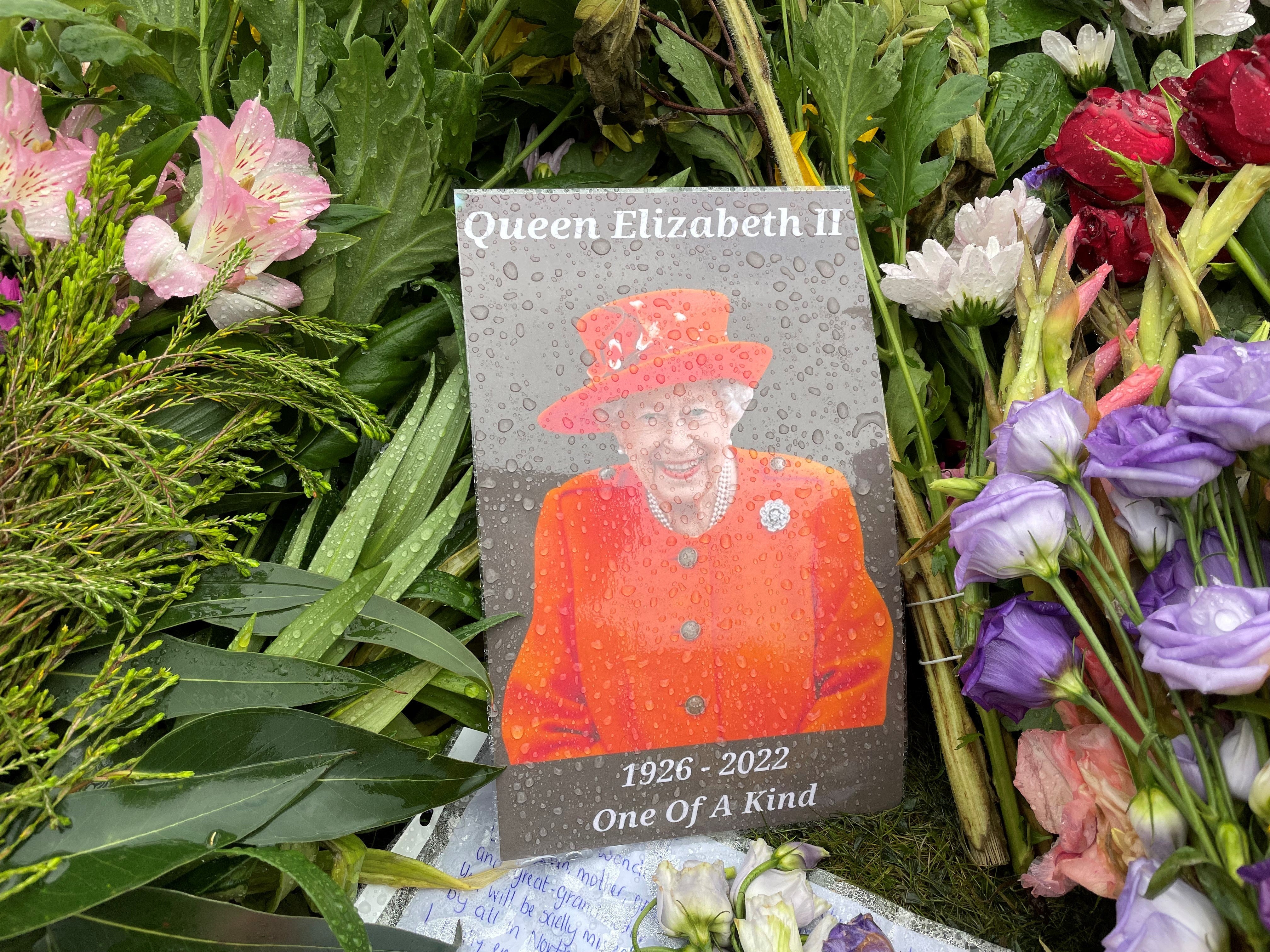 Floral tributes at Hillsborough Castle, Co Down (Jonathan McCambridge/PA)