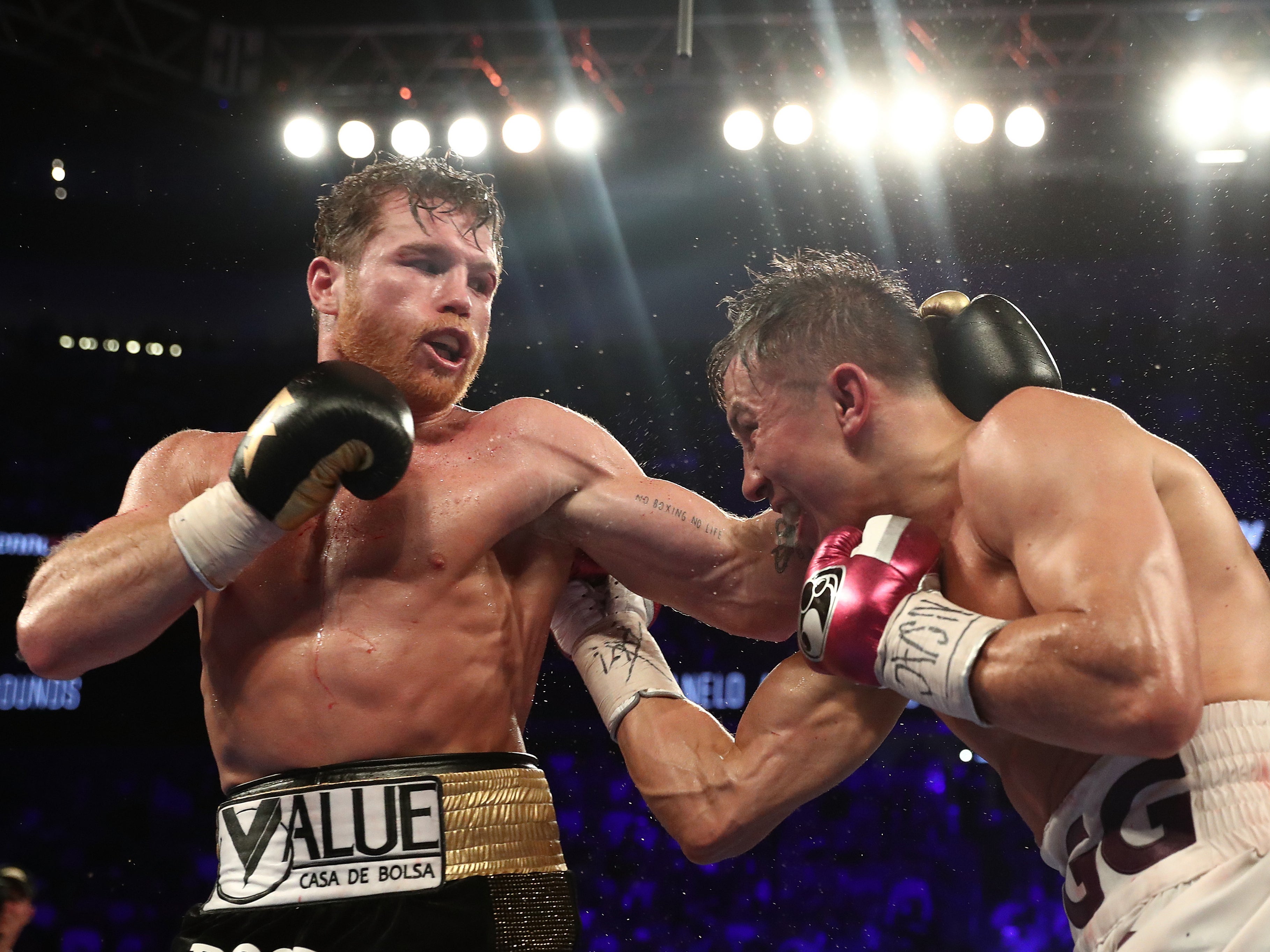 Saul ‘Canelo’ Alvarez (left) and Gennady Golovkin during their 2018 rematch