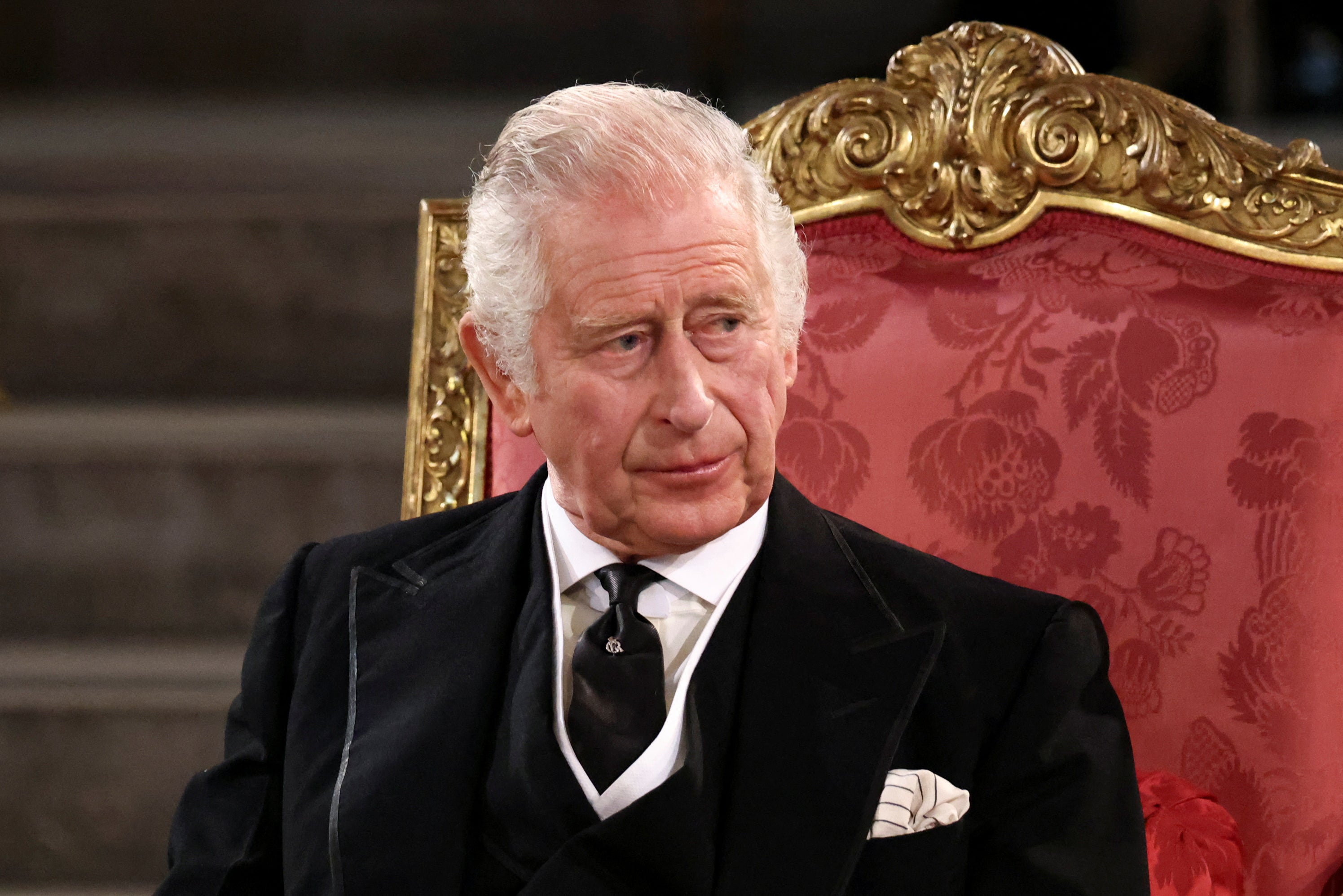 King Charles III at Westminster Hall, London (Henry Nicholls/PA)