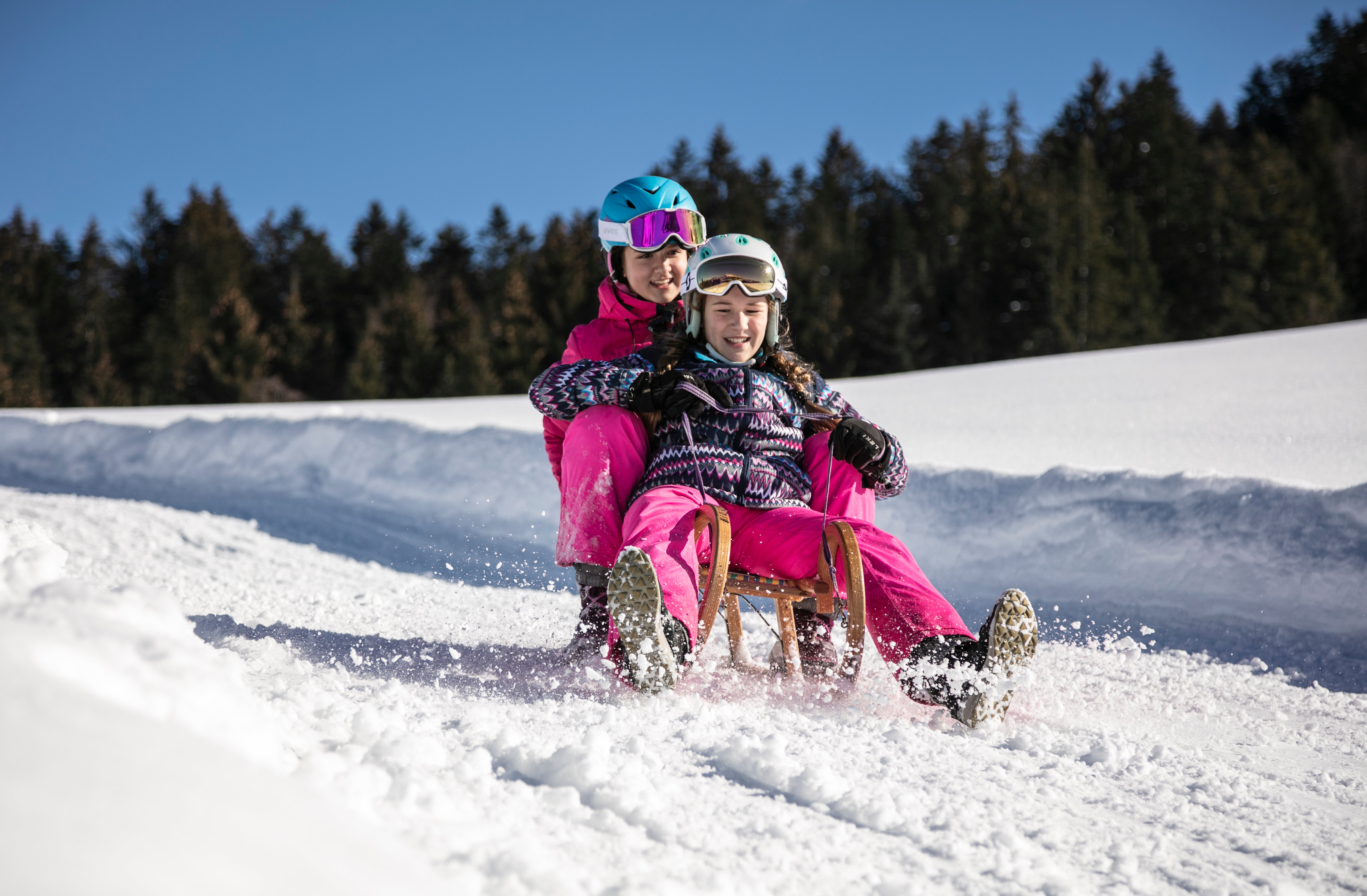 Kids and adults alike will enjoy St Johann’s natural toboggan runs