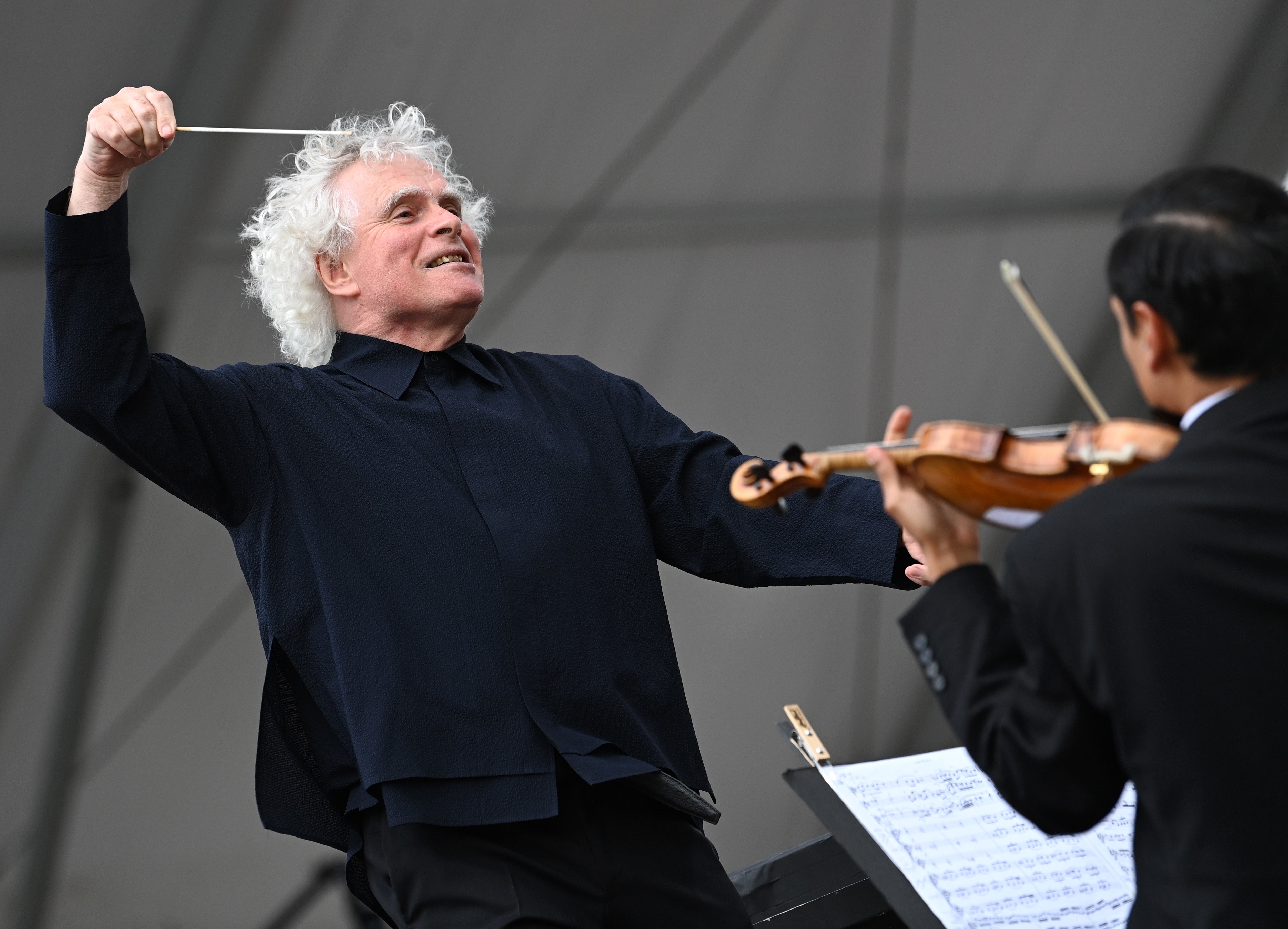 Sir Simon Rattle conducts the London Symphony Orchestra (Doug Peters/PA)