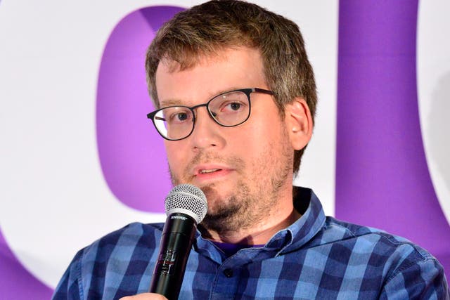 <p>John Green attends VidCon 2019 at Anaheim Convention Center on 13 July 2019 in Anaheim, California</p>