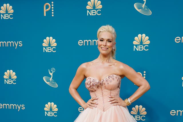 Ted Lasso star Hannah Waddingham pays tribute to the Queen at 74th Emmy awards (Jae C. Hong/AP)