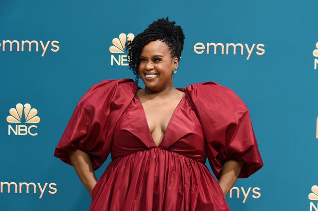 <p>Natasha Rothwell at the 2022 Emmys</p>