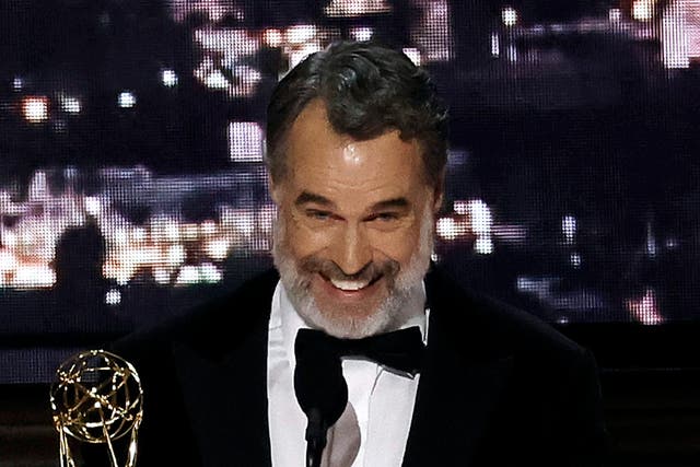<p>Murray Bartlett accepts Outstanding Supporting Actor in a Limited or Anthology Series or Movie for "The White Lotus" onstage during the 74th Primetime Emmys at Microsoft Theater on September 12, 2022 in Los Angeles, California. (Photo by Kevin Winter/Getty Images)</p>