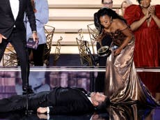 Jimmy Kimmel branded ‘highly disrespectful’ for lying down during Quinta Brunson’s Emmys speech