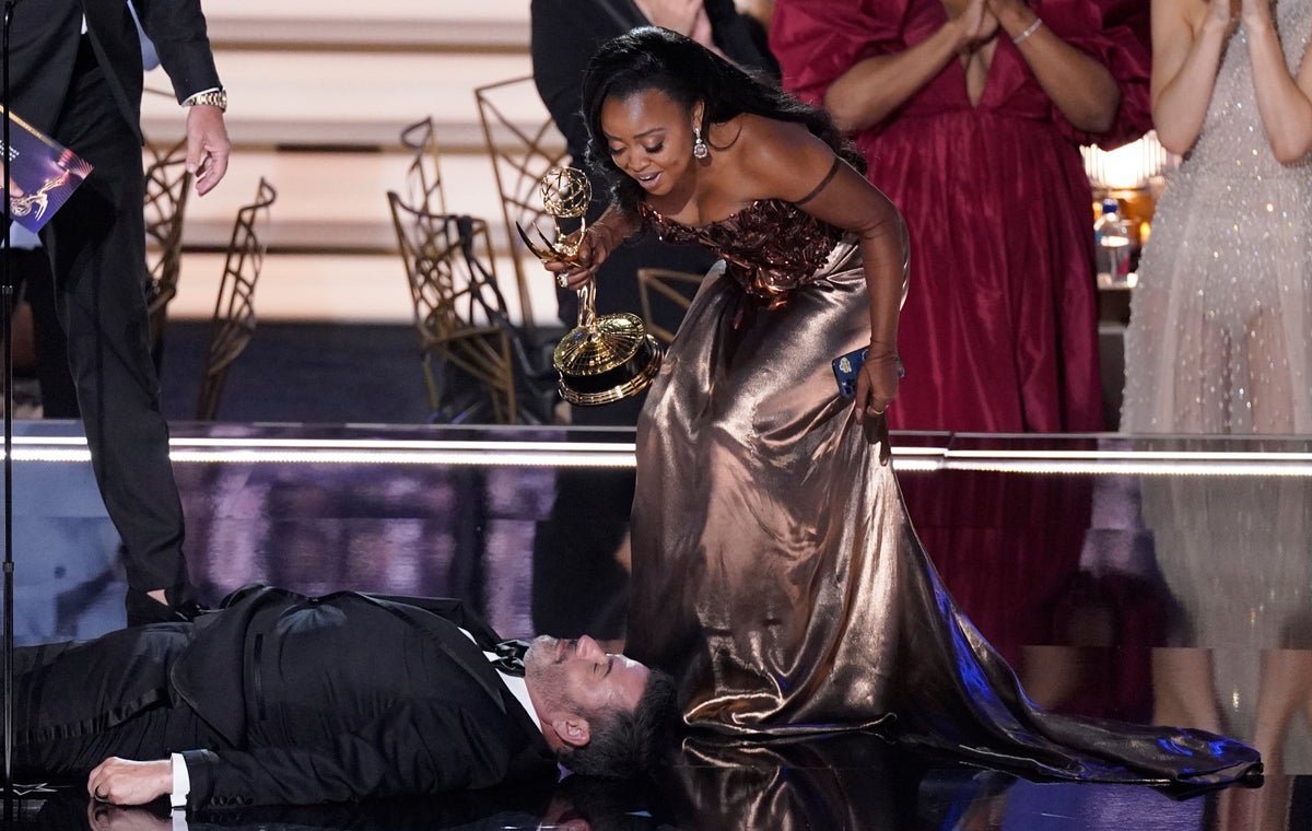 Quinta Brunson interrupts Jimmy Kimmel’s monologue as payback for Emmys speech