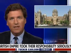 Backlash after ‘supremely uninformed, racist’ Tucker Carlson suggests India peaked under British rule
