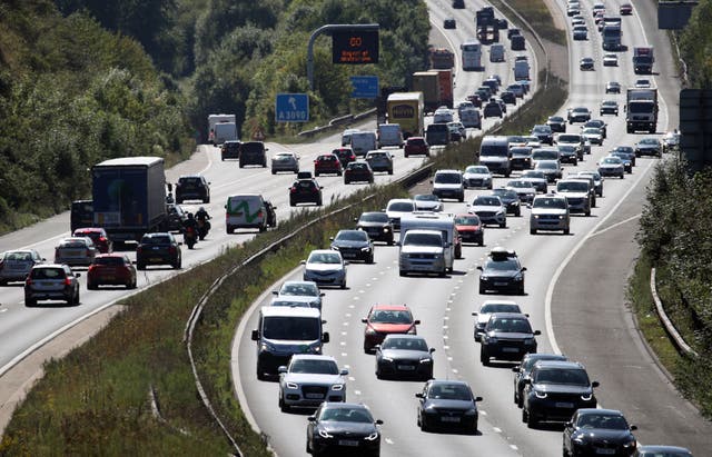 Planned closures of motorways serving London have been paused until after the Queen’s funeral, it has been announced (PA)