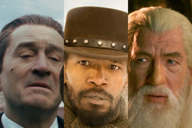 <p>Robert De Niro in ‘The Irishman’, Jamie Foxx in ‘Django Unchained’ and Ian McKellen in ‘Lord of the Rings’</p>