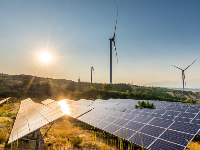 <p>Solar and wind power, along with improved energy storage and electric vehicles could mean the world has 55 per cent more energy at its disposal by the middle of this century</p>