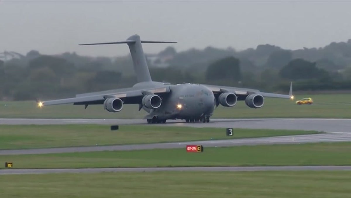 Queen Elizabeth II’s coffin arrives at RAF Northolt ahead of journey to Buckingham Palace