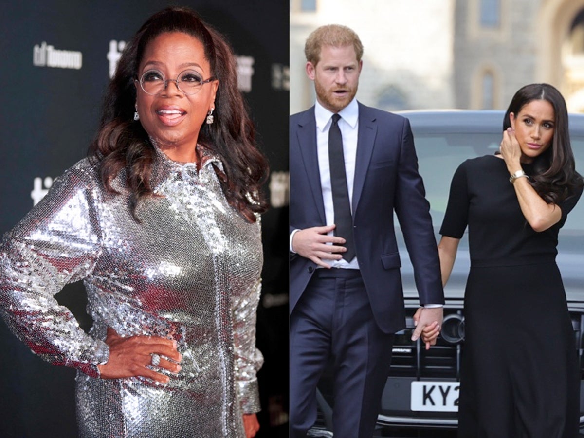 Oprah sparks backlash for suggesting Queen’s death could give Harry and Meghan ‘opportunity for peacemaking’