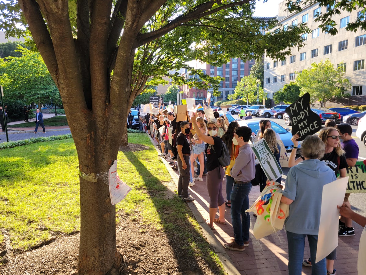 Protesters heckle GOP senators in downtown DC after Lindsey Graham unveils national abortion ban