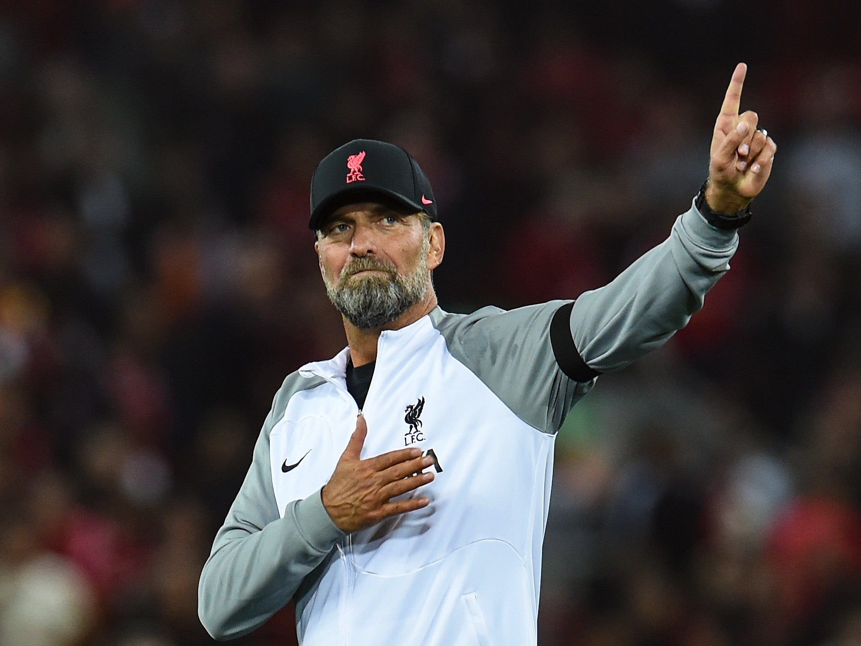 Jurgen Klopp at the end of the Champions League match against Ajax