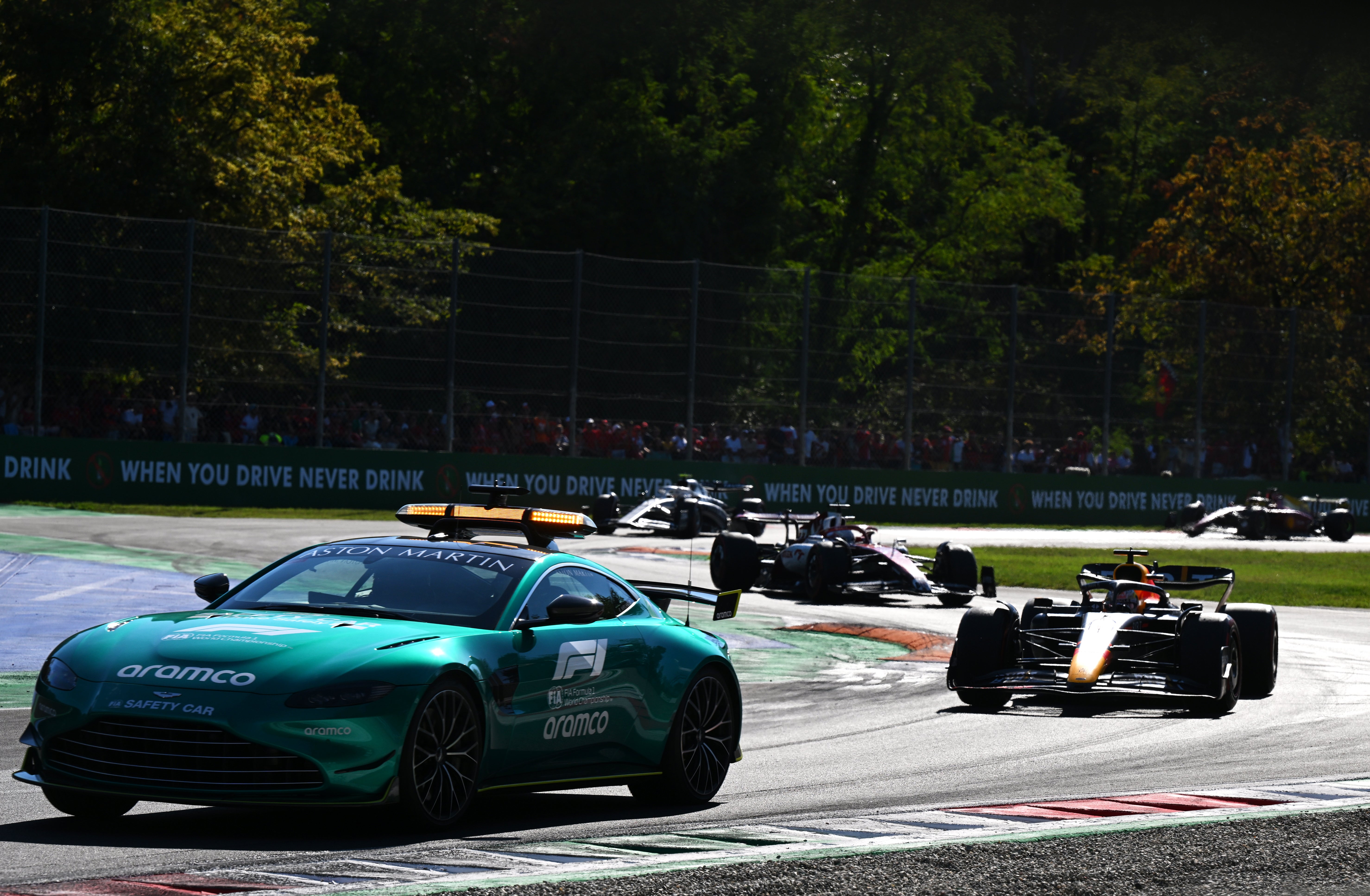 The Italian Grand Prix ended behind the safety car