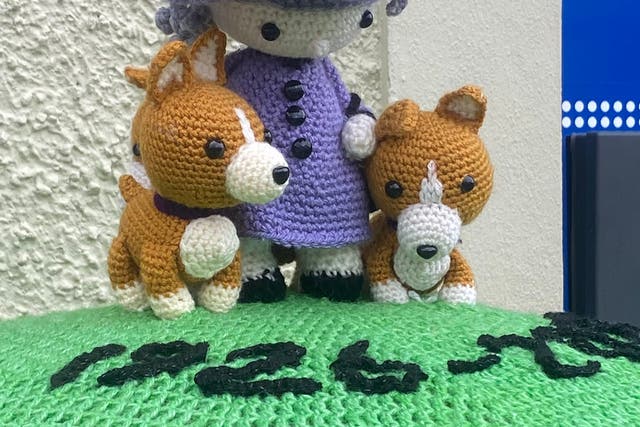 A tribute to the Queen created by Stranraer Community Crafters (Kenny Paterson/PA)