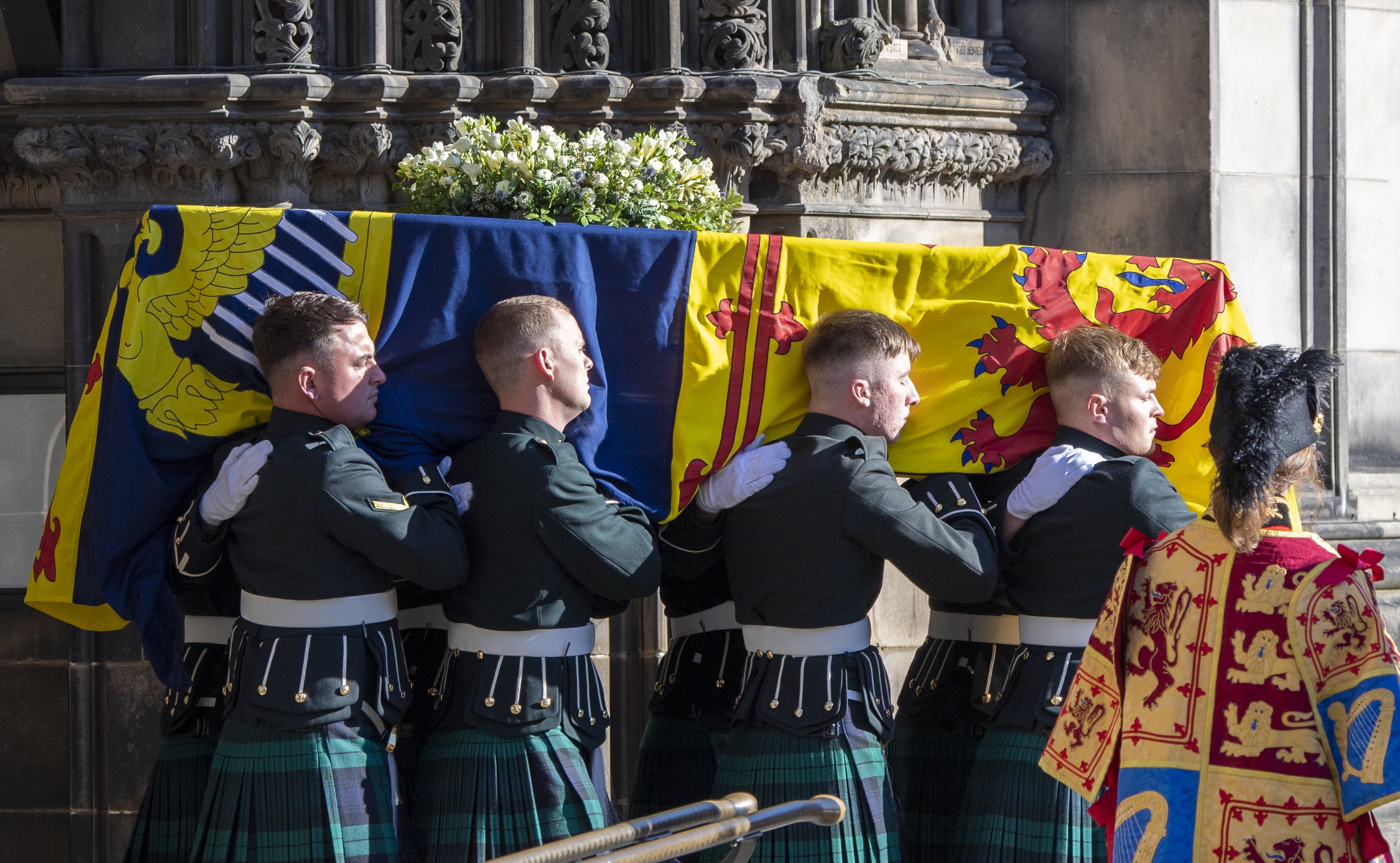 The Queen’s coffin left Edinburgh for London on Tuesday (Lesley Martin/PA)