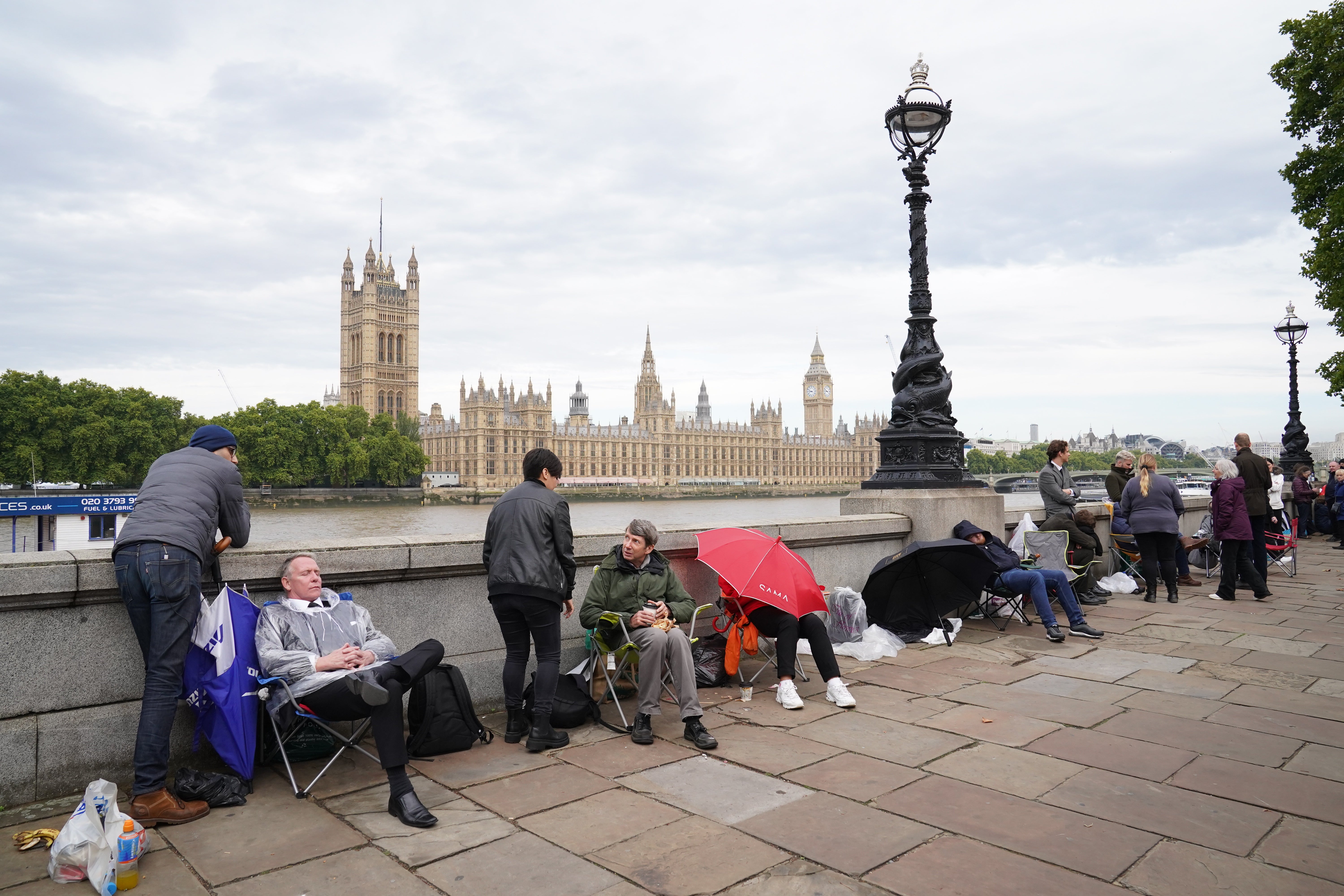 Mourners have already started queueing up (Stefan Rousseau/PA)
