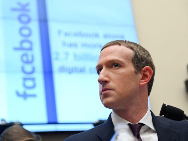 <p>Meta CEO Mark Zuckerberg testifies at a House Financial Services Committee hearing in Washington on 23 October 2019</p>