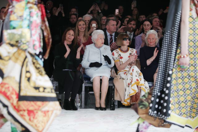 The Queen during a visit to London Fashion Week (Yui Mok/PA)