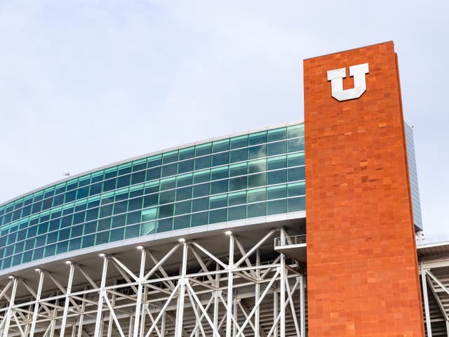 <p>The Utah Utes football stadium in Salt Lake City, Utah</p>