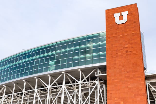 <p>The Utah Utes football stadium in Salt Lake City, Utah</p>