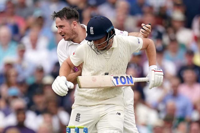 Jarvo ran across the pitch and collided with England batter Jonny Bairstow (Adam Davy/PA)