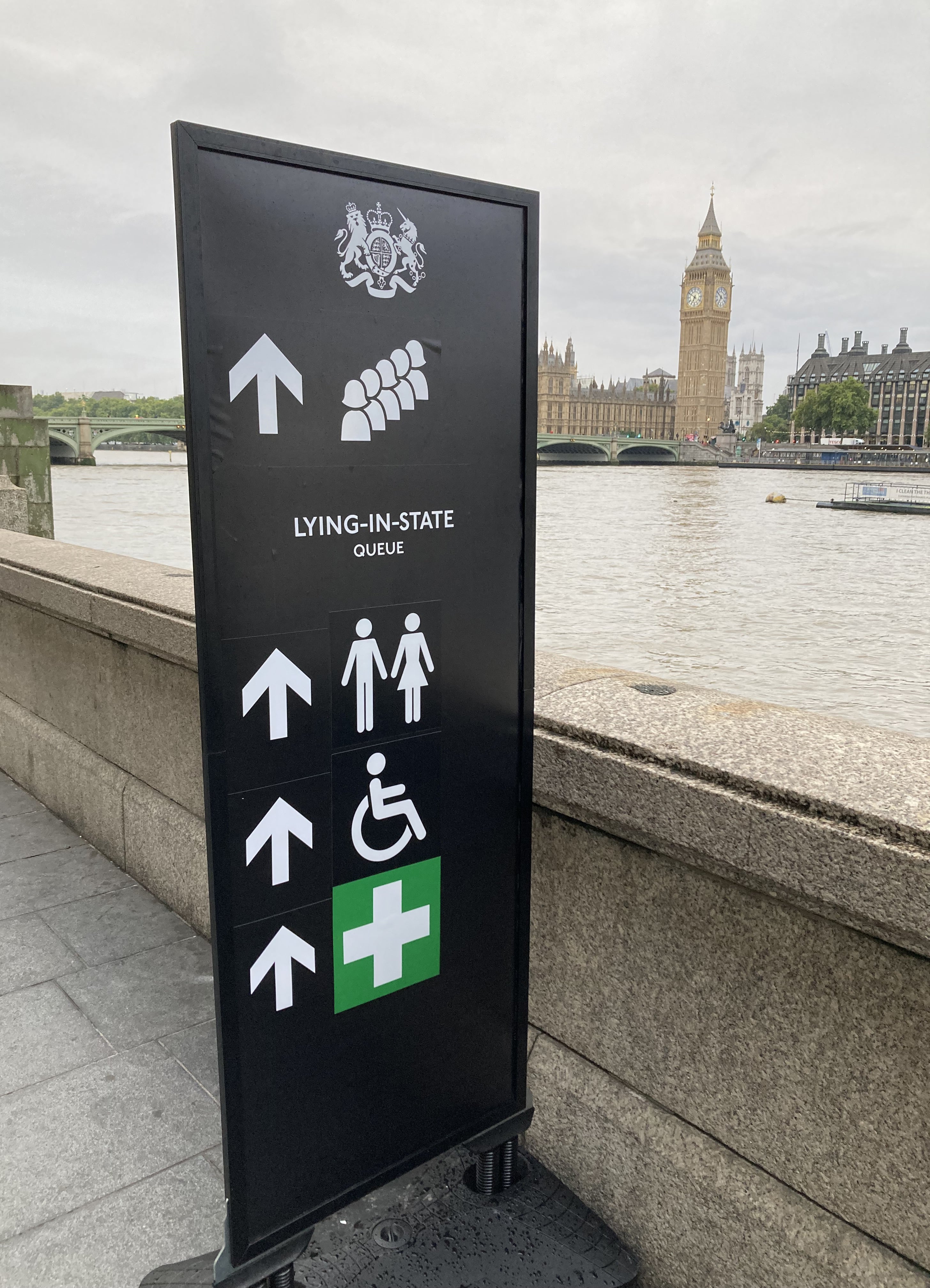 Signage on the South Bank, London (David Hughes/PA)